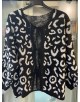 COLLECTION ITALIENNE CARDIGAN FEMME imprimé léopard à liens noués